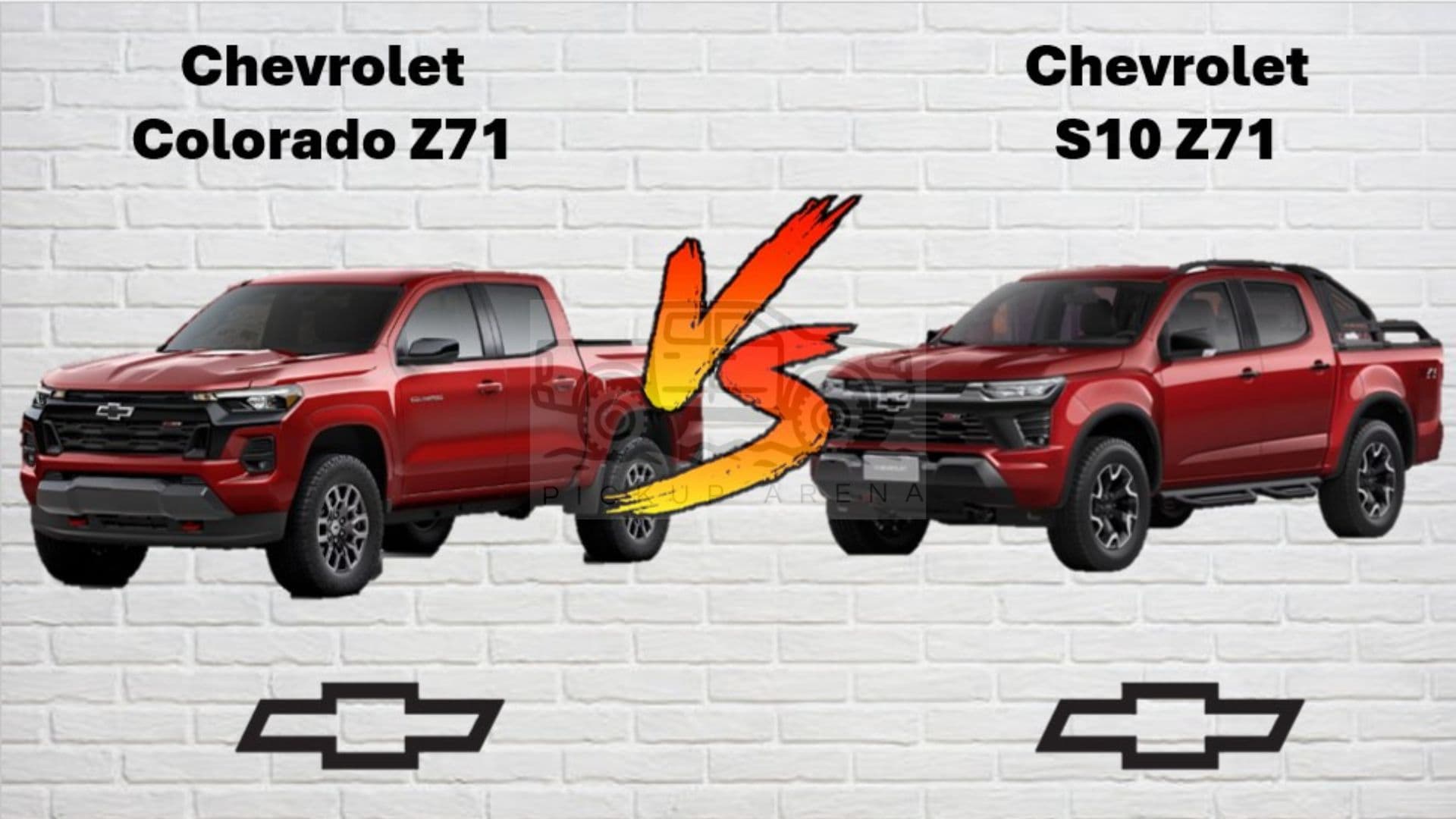 Chevrolet S10 vs Colorado - Z71 diferencias por región